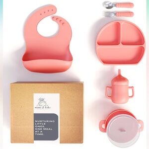 Mimi & Kiki BPA-Free Silicone Baby Feeding Set